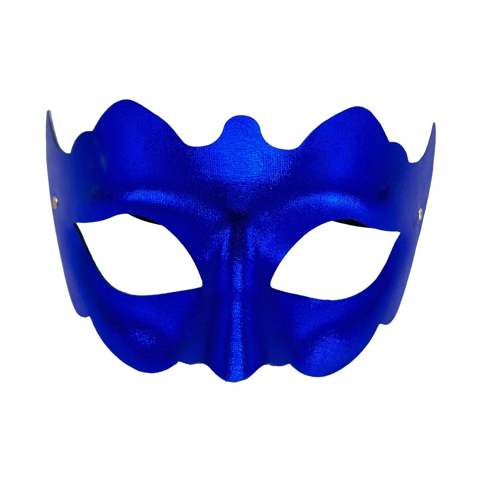 

Venetian Style Matte Finish Pointed Tip Mask for Men Classic Vintage Design Party Eye Mask Suitable for Masquerade Ball and Halloween Events One Size синій