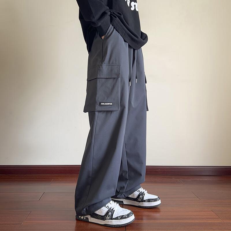 VANCAMEL Men's Relaxed Fit Straight Leg Cargo Pants