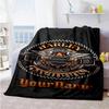 Harley-davidson Motorcycles Personalized Text Blanket Multi-purpose Customizable Blanket Soft Warm Cozy Great for Picnics Bed Office Chair Bedding