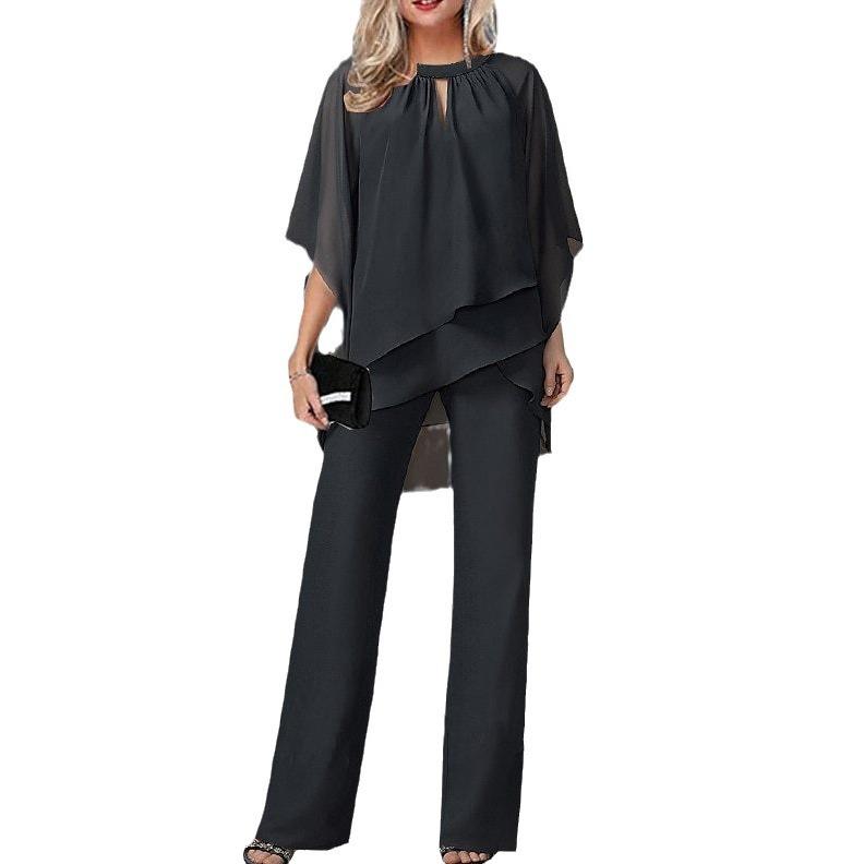Cross-border women's clothing ebay independent station foreign trade hot-selling new European and American fashion solid color loose casual irregular
