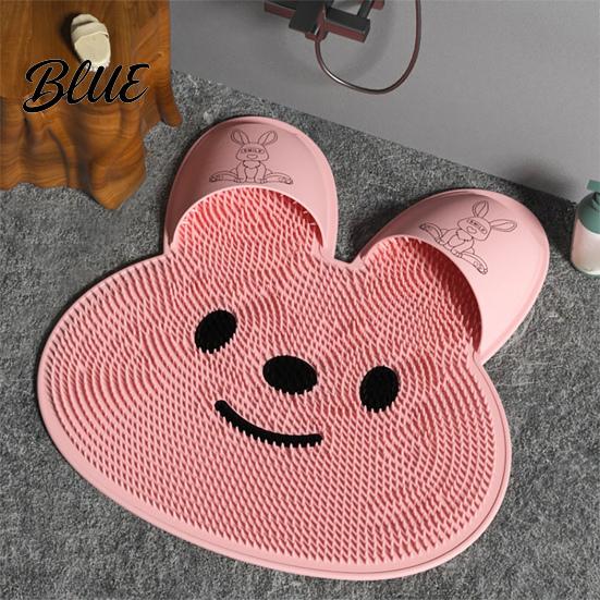 Exfoliating Foot Scrubber Soothing Easy Silicone Bristles Shape Soft Mat Bunny Achy Feet To Clean