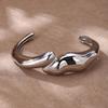 Hot-selling collection of bracelets: Irregular cross-ring open bracelets, niche and lightweight luxury design, women's bracelets