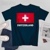 Unisex Unisex Switzerland Flag Shirt Swiss Tshirt Tees Oneck T Shirts WoUnisex Boys 100 Cotton TShirt