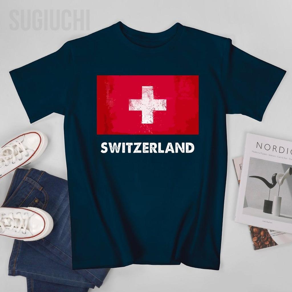 Unisex Unisex Switzerland Flag Shirt Swiss Tshirt Tees Oneck T Shirts WoUnisex Boys 100 Cotton TShirt
