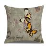 Linen Pillowcase Home Cute Butterfly Sofa Pillowcase Office Nap Pillow