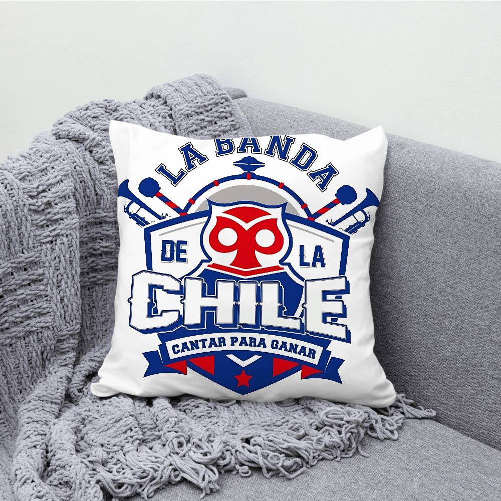 C-Chile University Logo Pillow Case For Sofa Decor Car Office Room Printing Cushion Cover Decorations and Protector