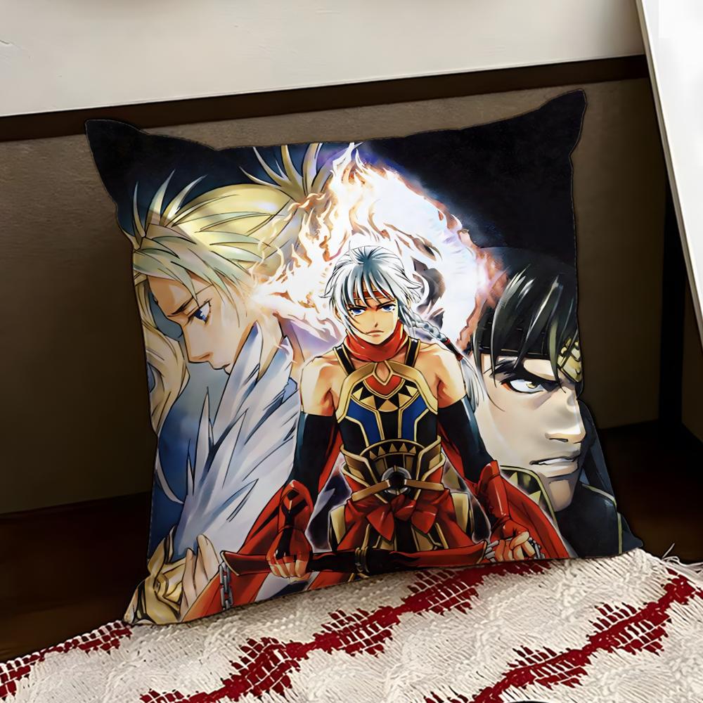 

Anime GGenso SSuikoden Cushion Cover Reversible Soft Durable Pillow Cover Home Car MultiScene Use for Daily Comfort 30X30cm