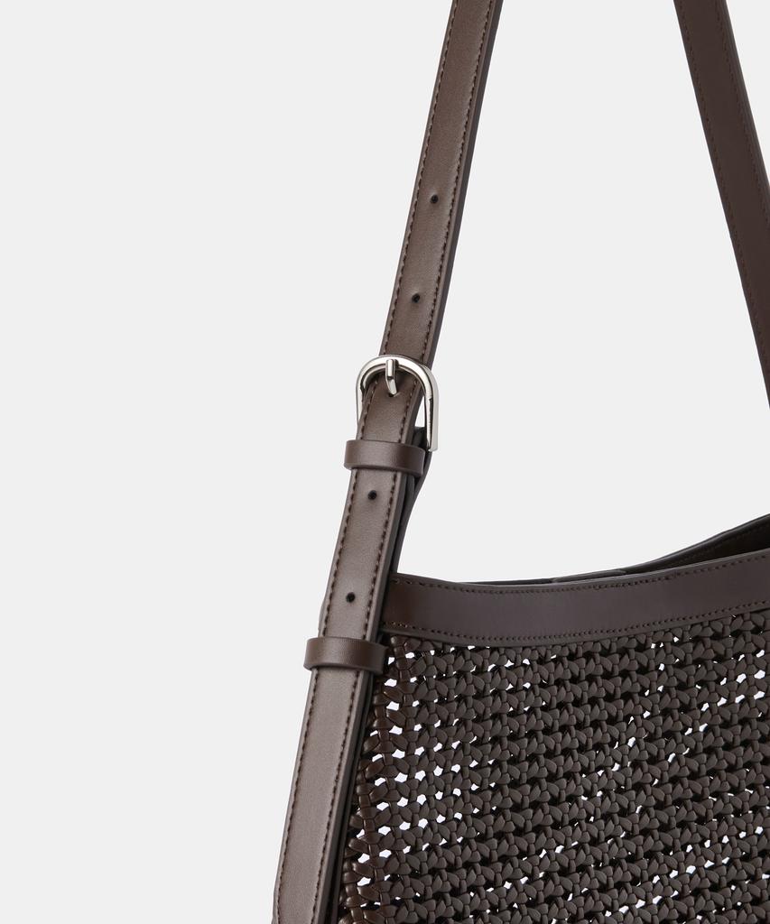 Musinsa Standard Woman Women'S Net Weaving Shoulder Bag [Dark Brown]
