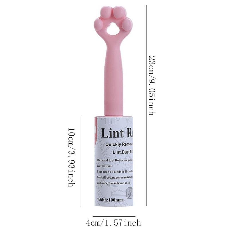 3pcs Tearable Roll Paper Sticky Roller Dust Wiper Pet Hair Rooler Carpet Tousle Remover Portable Replaceable Cleaning Brush Tool