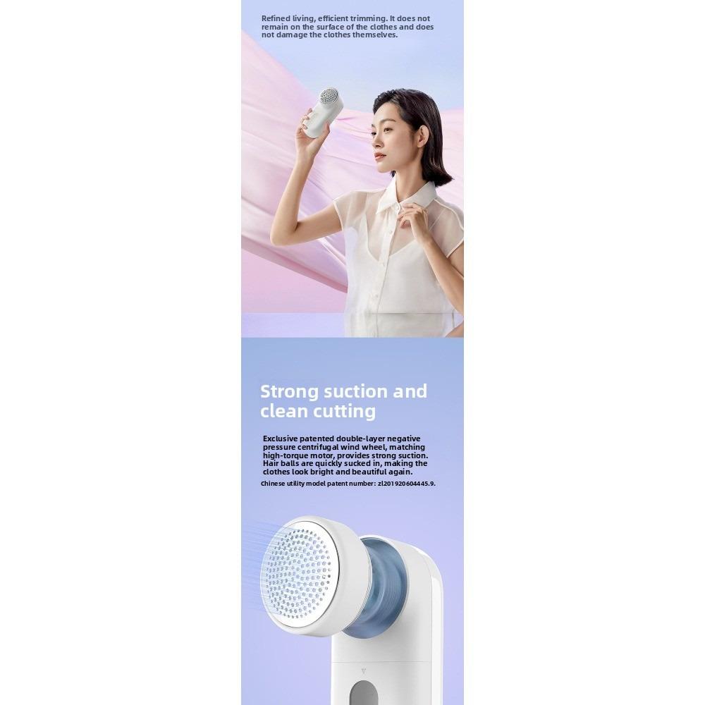 Xiaomi Mijia Hair Ball Trimmer, Rechargeable Lint Remover, Portable Fabric Shaver for Clothes Sweater, Efficient Fuzz & Lint Removal