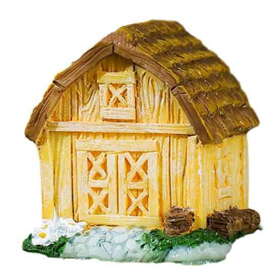 Micro Landscape Ornaments Resin Fairy Garden Accessories Small Wooden Tree Houses for Plants Fish Tank Decor DIY Scenes Cake