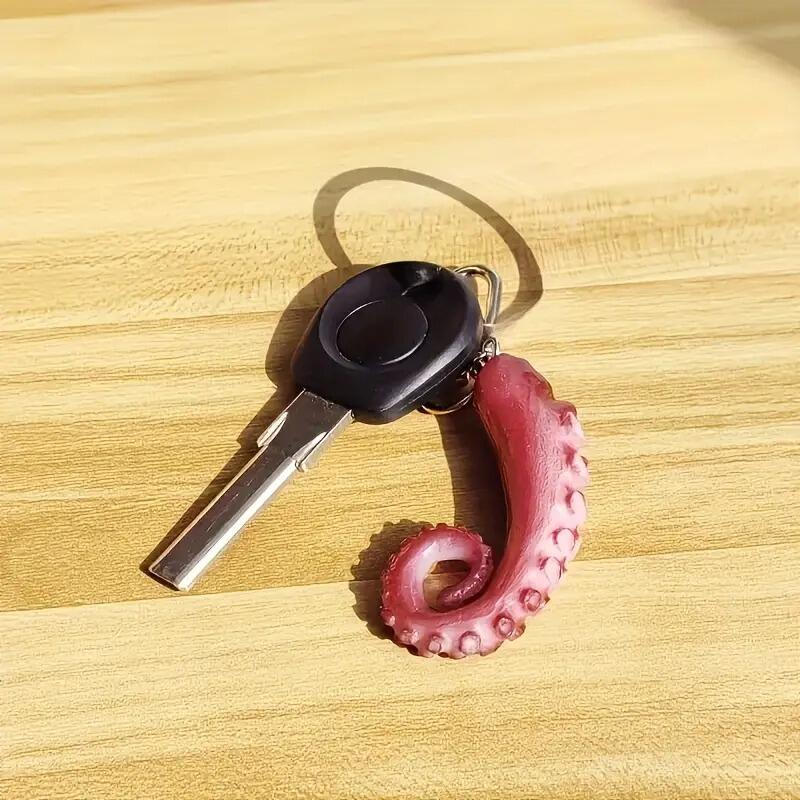 Octopus leg keyring key holder fishing gift bag charm bag