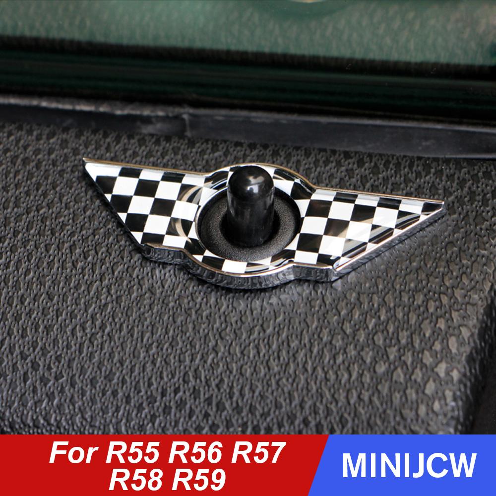 

1Pair Car Window Door Pin Lock Stickers Decor For Mini Cooper S JCW One Clubman R55 R56 R57 R58 R59 Roadster Car Red union jack 2pcs