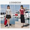 Women's Slim Fit U-Neck Knit T-Shirt