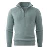 Men's Quarter Zip Sweater Fall Winter Slim Fit Ribbed Sweaters Knit Mock Neck Half Zip Long Sleeve Business Casual Warm Golf Pullover Tops for Men