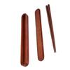 Portable Wooden Chopsticks with Pull Out Wood Color Chopsticks Box Case Tableware Dinnerware