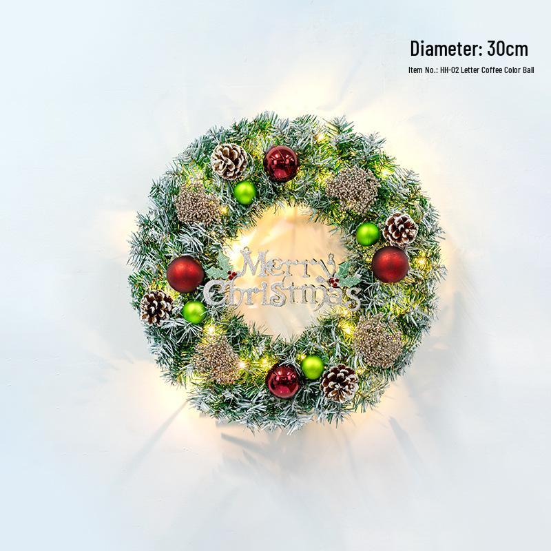 Festive Wreath: 40/50/60cm Artificial Christmas Decorations for Windows, Doors, and Trees