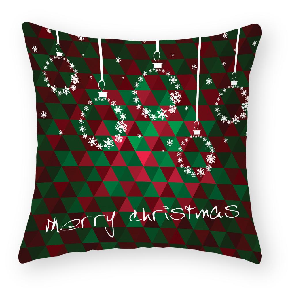 Kissenbezug aus Baumwolle und Leinen Weihnachtskissenbezug Nachttischkissenbezug Feiertagskissenbezug