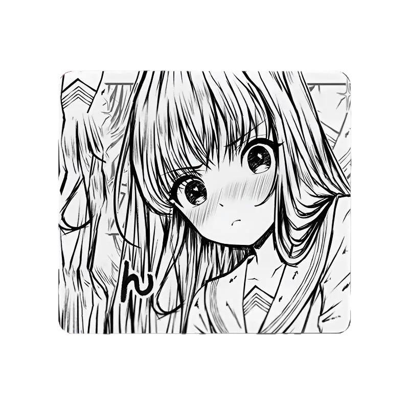 Ultra-Thick Esports Black & White Mouse Pad with Soft Narrow Lockstitch for Keyboard