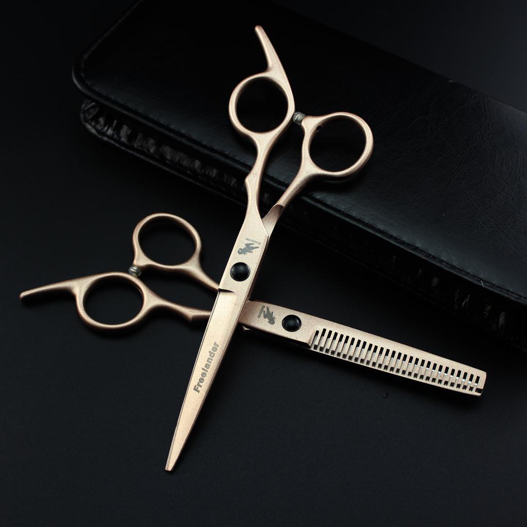 6.0 Inch, Local Tyrant Gold, Paint, Hair Scissors, Hair Scissors, Flat Scissors, Bangs Scissors, Thin Scissors
