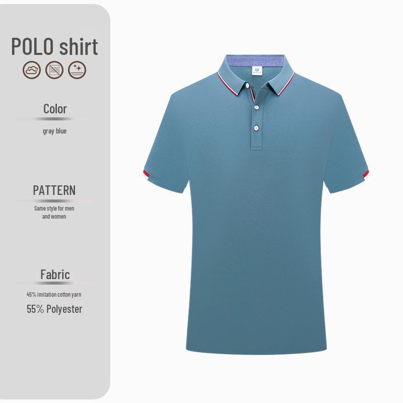 Custom Silk Cotton Short-Sleeve Polo Team Shirt with Logo Printing