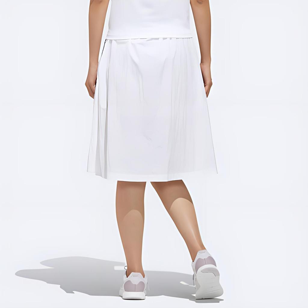Adidas Neo Solid Color Mid-Length High-Waisted Casual Skirt Women Skirts White FN6556