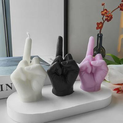 Universal Creative Candles Dedo Médio em Forma de Gesto Velas Perfumadas Duráveis Engraçado Peculiar Presentes Decoração para Casa Enfeites
