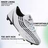Youth Long Spike Soccer Shoes Size 31-39 TF Primary School Training Sneakers Soccer Shoes Lace Up Anti Slip Lightweight Sneaker