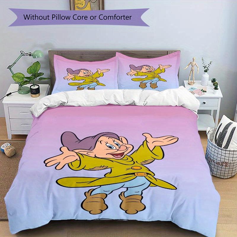 3pcs Happy Dopey Dwarf Print Cover Set Ultra Soft, Breathable, and Comfortable Bedding with Stylish Design for Bedroom and Guest Room Decor 1 Cov