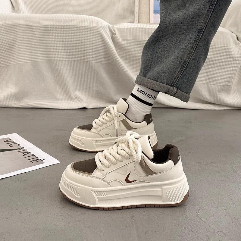 Muffin versatile little white shoes women's autumn high-end thick baseplate shoes new German training casual sports shoes
