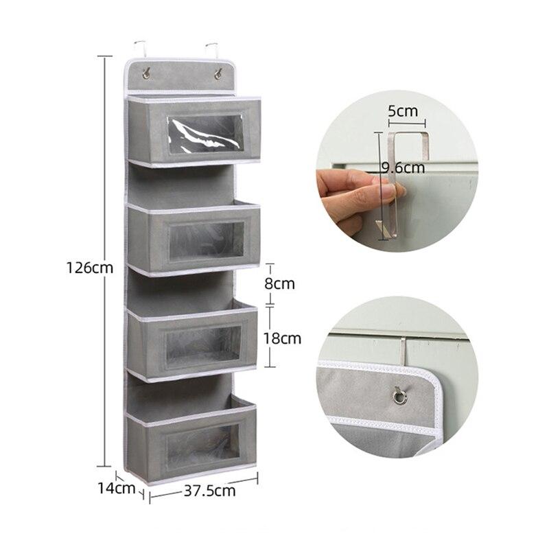 Behind the Door Storage Hanging Bag Wall Mounted Closet Organizer Multi-functional Storage Hanging Bag Home Supplies Storage Bag