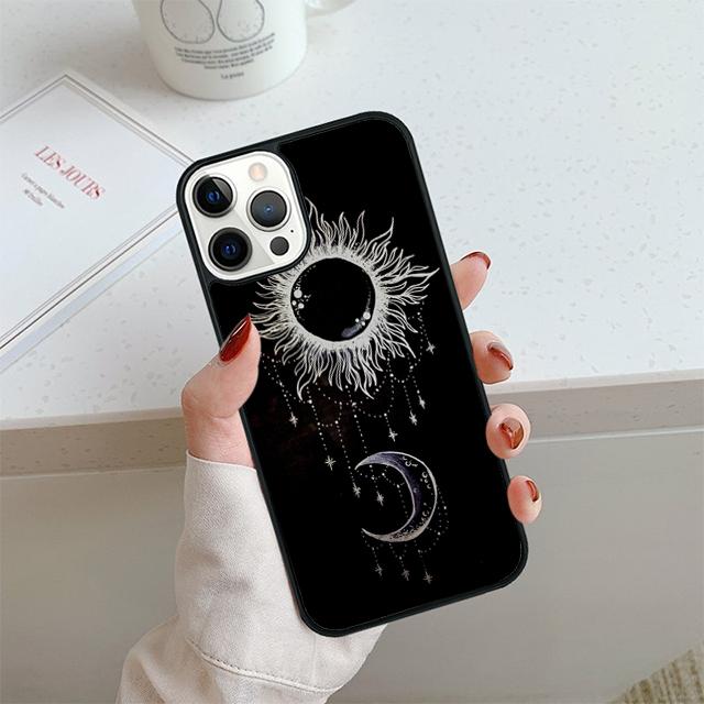 

Винтажный чехол для телефона с луной, солнцем и звездами для iPhone 17 Air 13 12 14 15 16 Чехол для Apple Pro Max 6S Plus iPhone 16plus