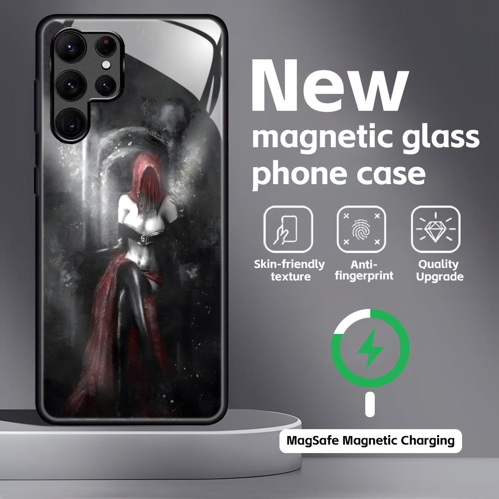 Klasická hra DARK SOULS Pouzdro na telefon Pro Samsung S26 S25 S24 S23 S22 S21 Plus Ultra Note20 Skleněné Magnetické Pouzdro