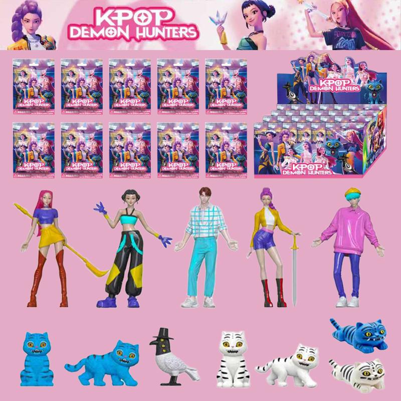 New 24pcs Kpop Devil Hunter Blind Box Action Derpys Tiger Rumi Mira Zoey Sussy Doll Fan Gift Birthday And Christmas Gifts