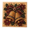 Kit per Creare Decorazioni da Parete Kit Artistico con Perle Finte di Natale, 20x20cm Pittura Natalizia Fai da Te Progetto di Artigianato Multidimensionale Diamanti 3D Scintillanti per Adulti, Festivo