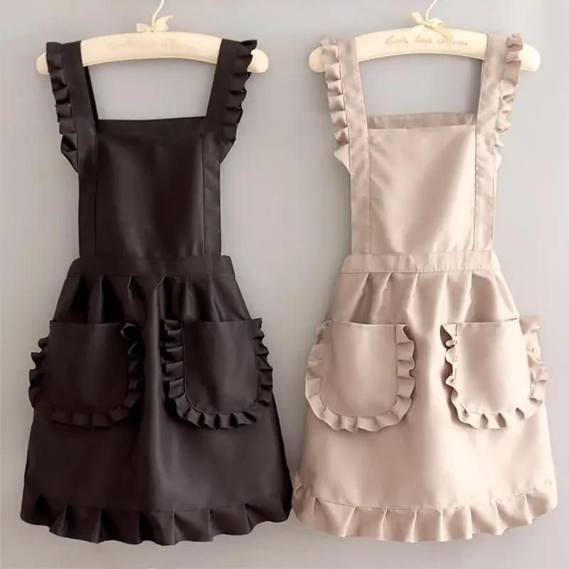 1 Stück Süßes Koreanisches Schürze Weiblich Nagelstudio Küche Kaffee Overalls Hauskochen Reinigung Ärmellose Schürze Dropshipping
