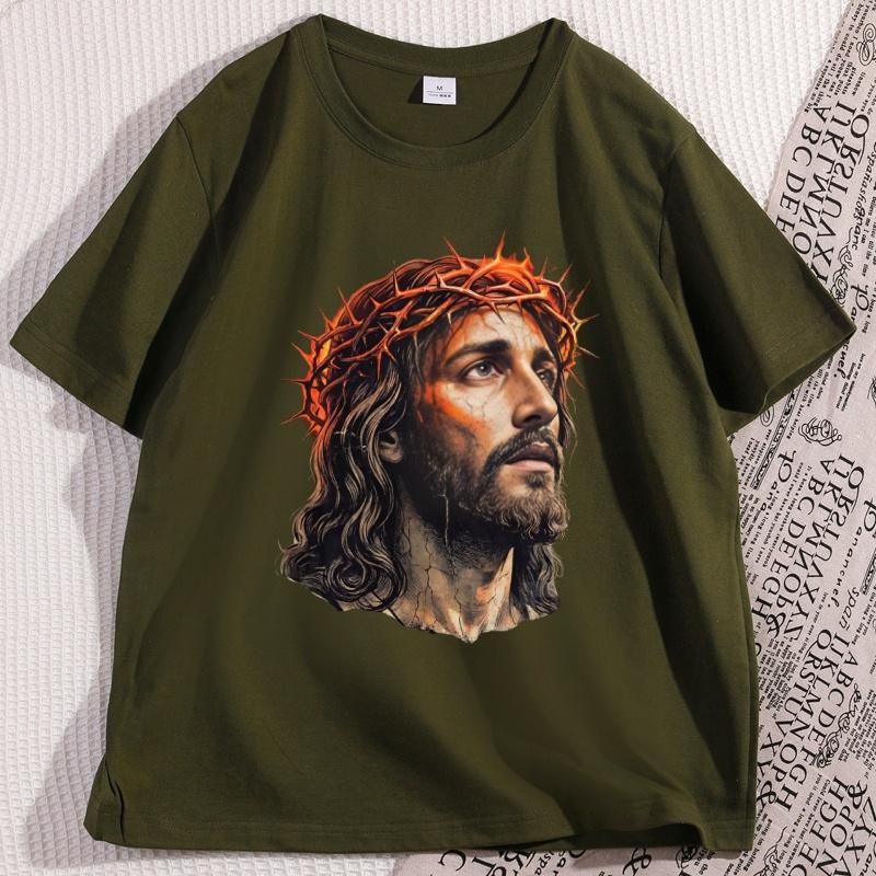 Jesus Vintage 90s Graphic T Shirt Jesus Easter Christian Easter Tshirt Retro Cotton Short Sleeve Round Neck Unisex Clothing