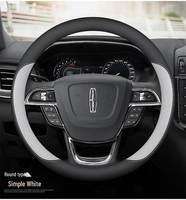 Lincoln Nautilus & Aviator Genuine Leather Steering Wheel Cover