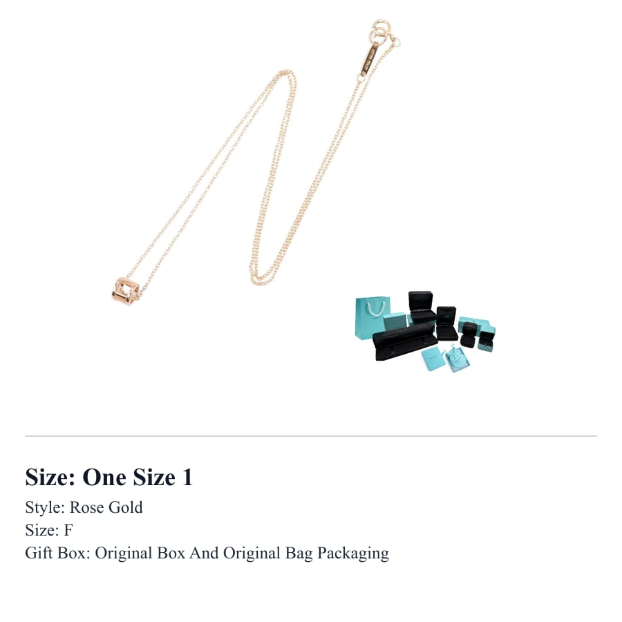 TIFFANY & CO. Necklaces Women's Rose Gold 1053770