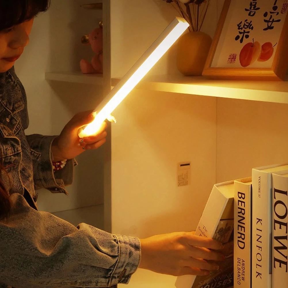 USB Rechargeable Car Sensor Light Automatic Induction White Warm Light Bar Magnetic Maual/Sensing Mode Lamp for Floor Trunk