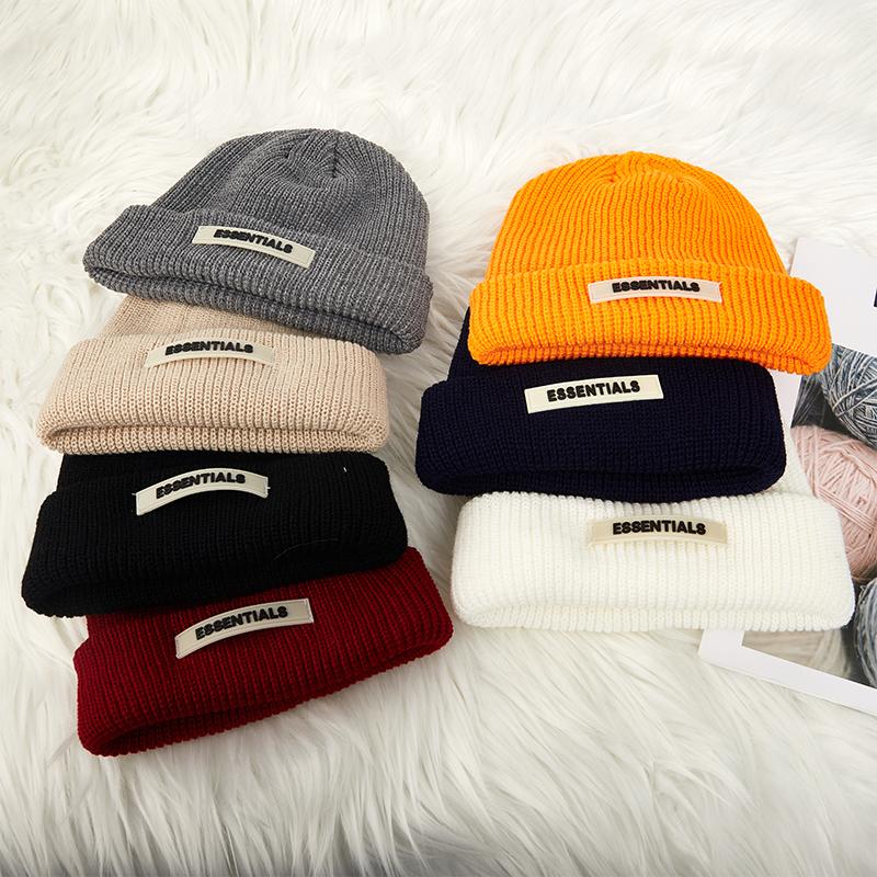 Knitted Hats Women Black Beanie Thick Hat Winter Hats Beanies Skullcap