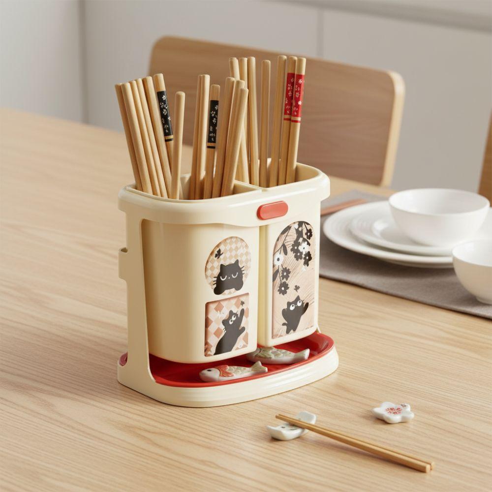 Large Capacity Kitchen Storage Tube Divided Compartments No Drilling Holder  Wall Mounted Storage