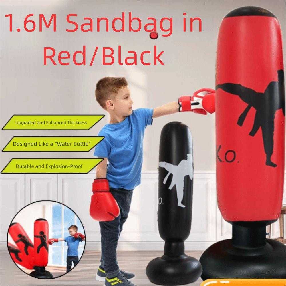 PVC Inflatable Punching Bag Thickened Free Standing Boxing Bag  Kids Fitness Training