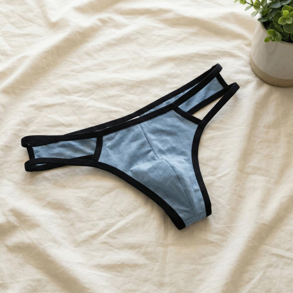 Fashion Hollow Men's Thongs Low Waist Ultra-thin Men's Underwear Briefs Mesh Underpants Male