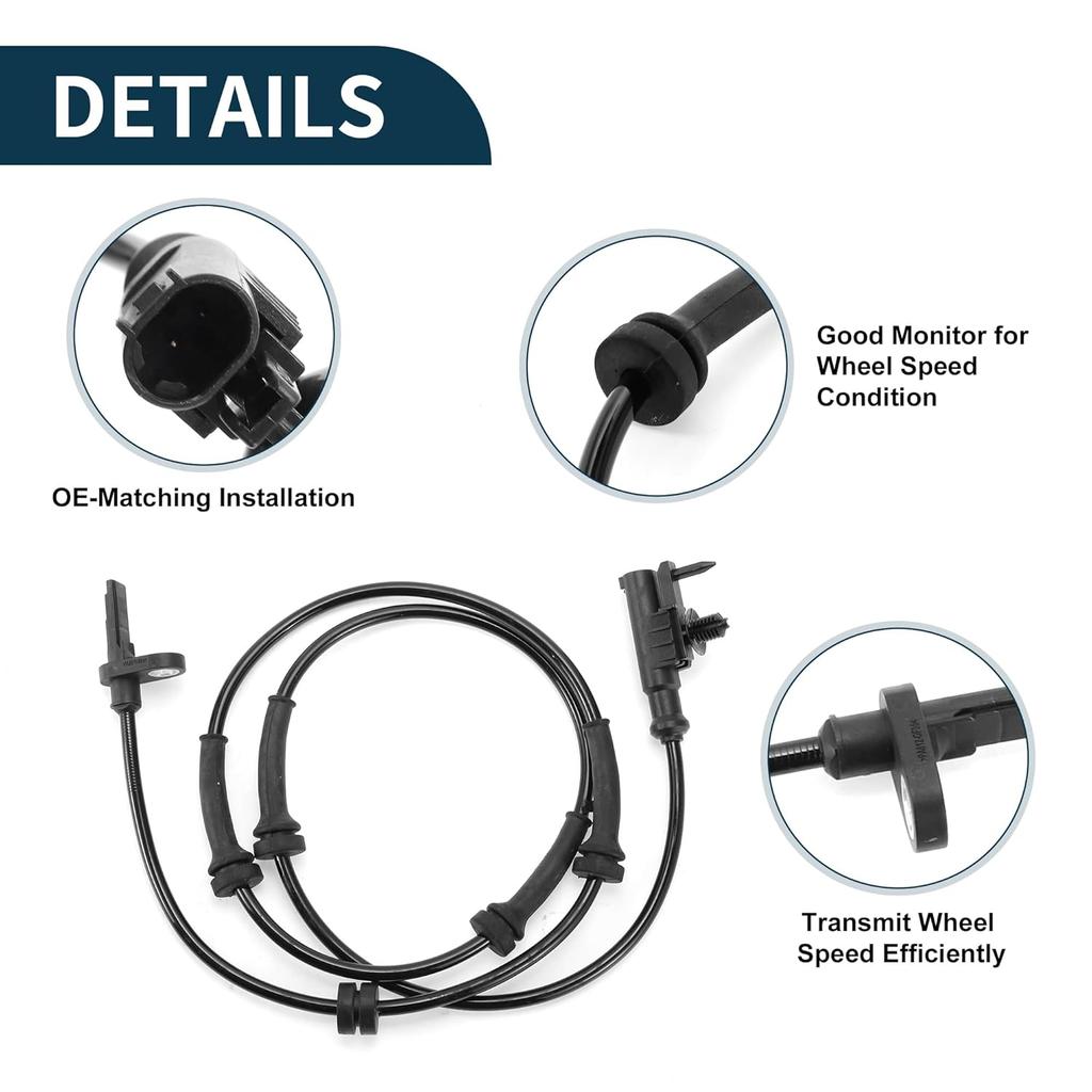 ABS Wheel Speed Sensor Front Left or Front Right ABS Sensor Anti-Lock Braking System Sensor No.LR033461 for Land Rover Range Rover 2013-2017