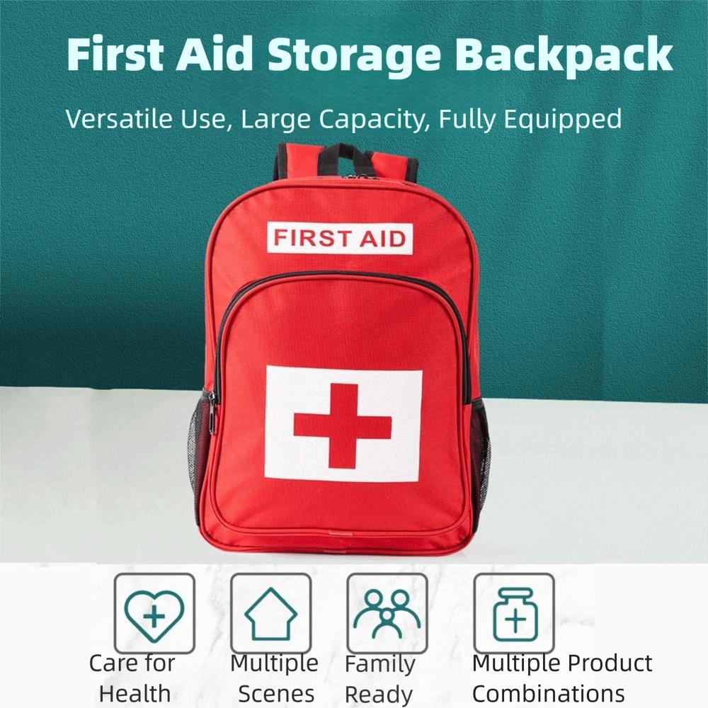 Large Capacity Emergency Medicine Backpack Empty First Responder Trauma Bags  Outdoor Camping