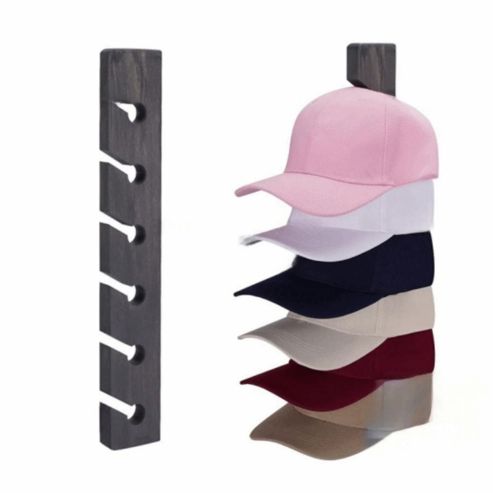 5 Hooks Baseball Cap Organizer Space-Saving Hat Display Shelf Wall Mounted Hat Rack  Home Decor