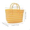 Woven Shopping Basket Container Fashion Handheld Grocery Bag for Women Kitchen