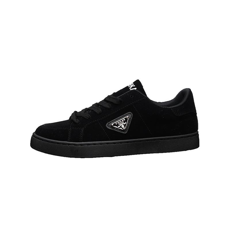 Čistě černé boty, ležérní skate boty Dexun, trendy podzimní novinka malé černé boty, otěruvzdorné a protiskluzové boty