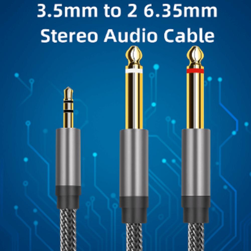 Dual Channel 3.5mm To 6.35mm Audio Splitter Cable  Consumer Electronics